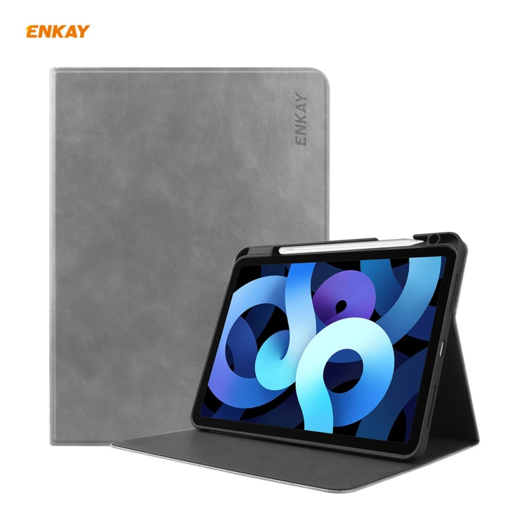 Étui intelligent ENKAY ENK-8024 en cuir PU texturé et TPU avec emplacement pour stylet pour iPad Air 10.9 (2020) / iPad Pro 11 (2018), iPad Air 2022 / 2020 10.9