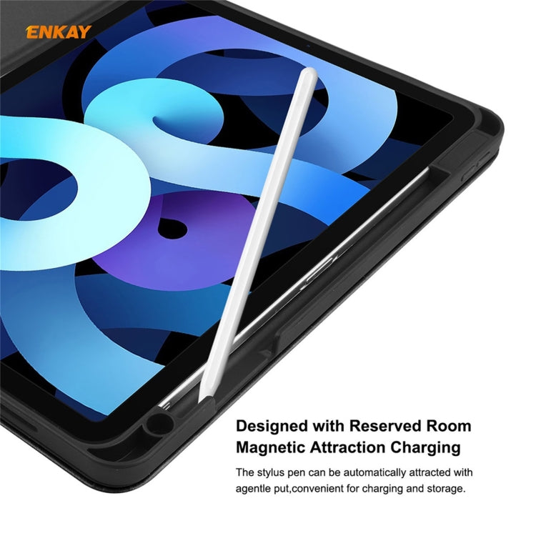 Étui intelligent ENKAY ENK-8024 en cuir PU texturé et TPU avec emplacement pour stylet pour iPad Air 10.9 (2020) / iPad Pro 11 (2018), iPad Air 2022 / 2020 10.9