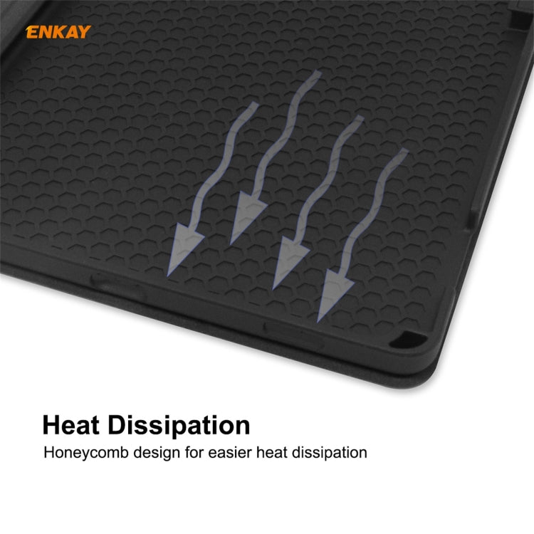 Étui intelligent ENKAY ENK-8023 en cuir PU texturé vachette + TPU avec emplacement pour stylet pour iPad 10.2 (2020/2019), pour iPad 10.2 2021/2020/2019