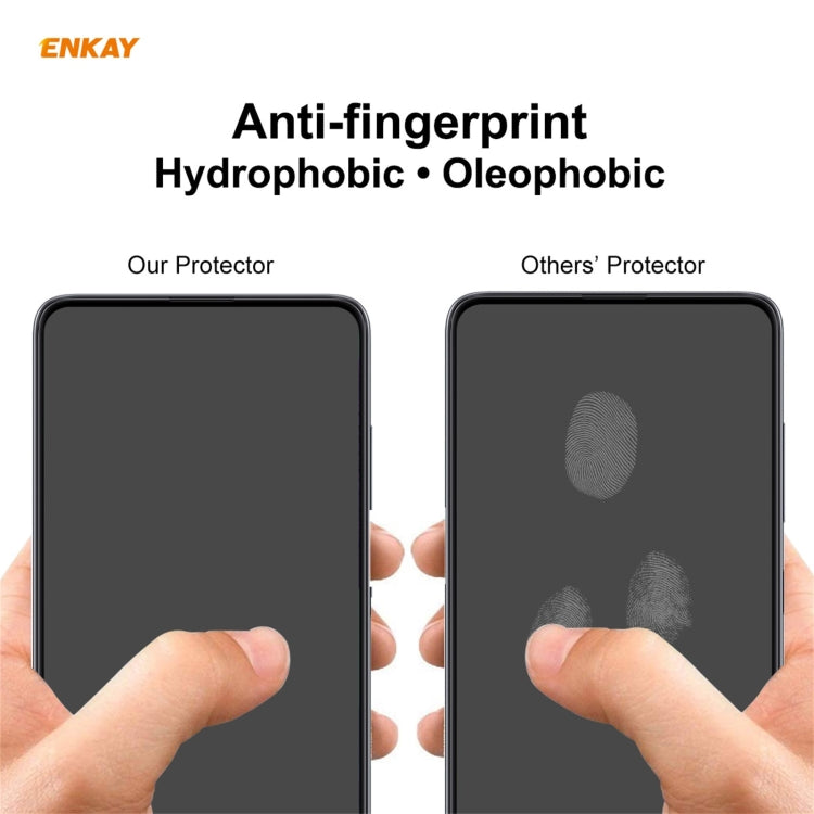 10 PCS ENKAY Hat-Prince Full Glue 0.26mm 9H 2.5D Tempered Glass Full Coverage Film