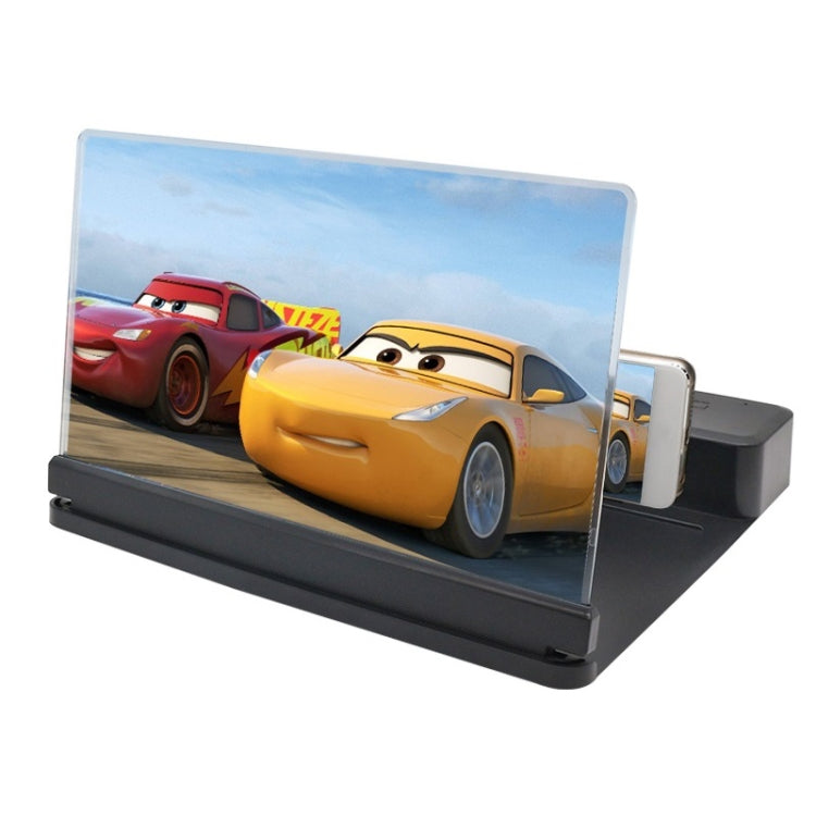 3D Phone Screen Magnifier HD Screen Smartphone Movie Video Magnifier Portable Folding Enlarged Screen Expander Stand Desk Holder, 12 inch