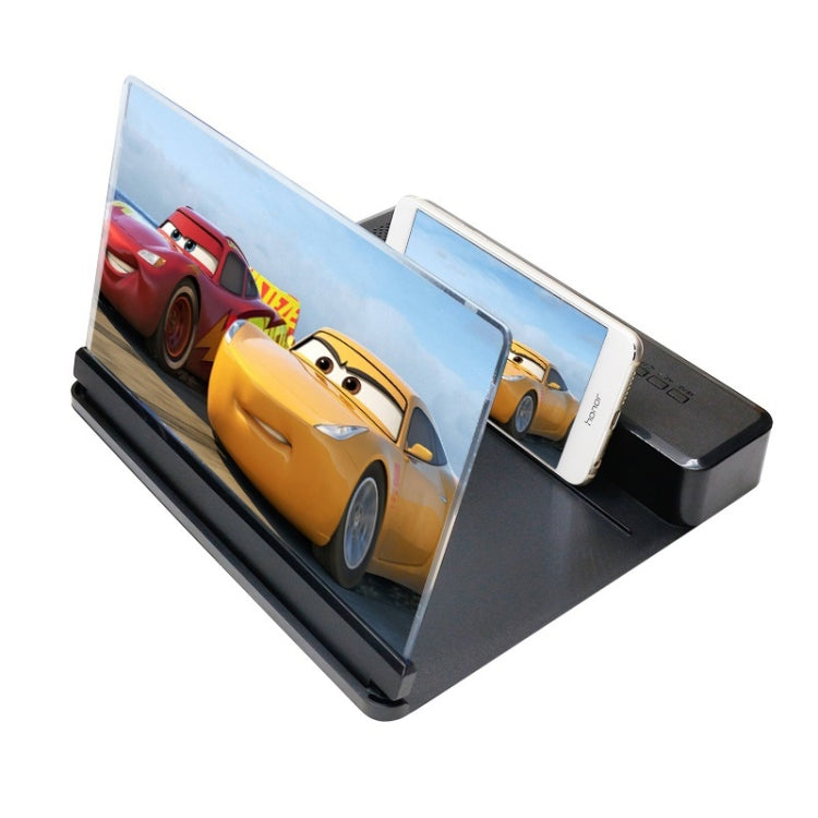 3D Phone Screen Magnifier HD Screen Smartphone Movie Video Magnifier Portable Folding Enlarged Screen Expander Stand Desk Holder, 12 inch
