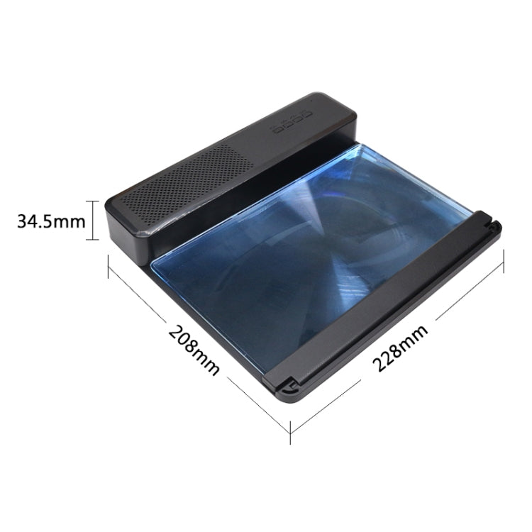 3D Phone Screen Magnifier HD Screen Smartphone Movie Video Magnifier Portable Folding Enlarged Screen Expander Stand Desk Holder, 12 inch