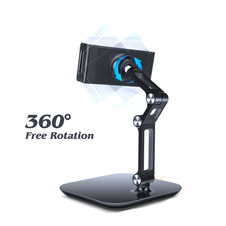 NS-06B Aluminum Alloy Foldable Adjustable Tablet Desk Stand for iPad, Huawei, Apple