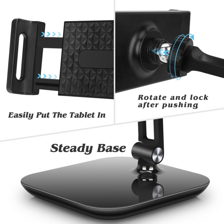 NS-06B Aluminum Alloy Foldable Adjustable Tablet Desk Stand for iPad, Huawei, Apple