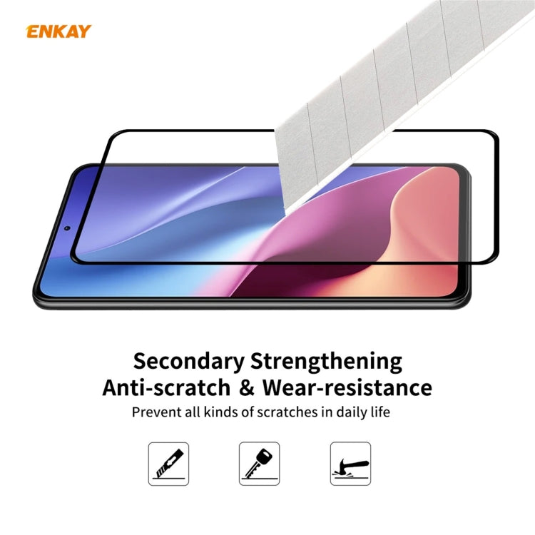 10 PCS ENKAY Hat-Prince Full Glue 0.26mm 9H 2.5D Tempered Glass Full Coverage Film
