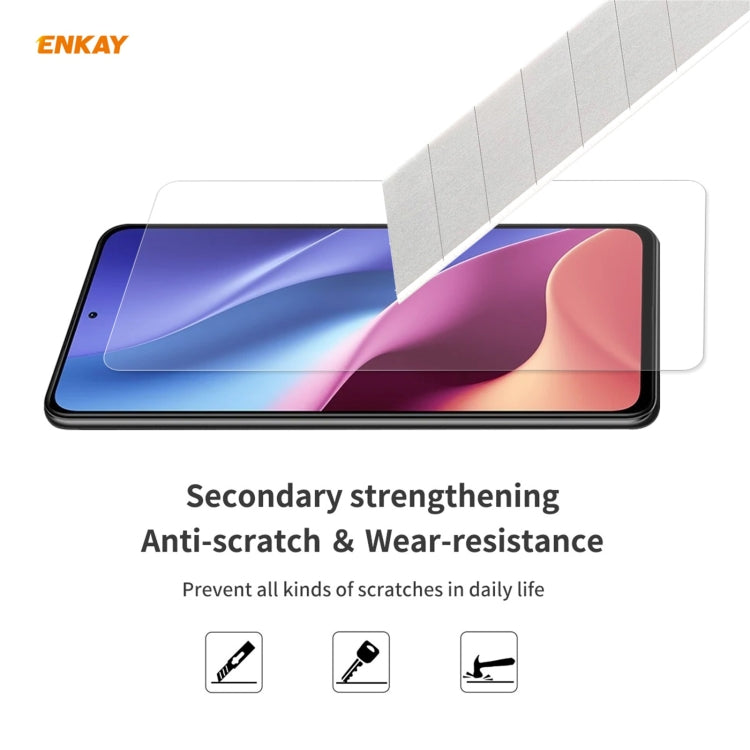 5 PCS ENKAY Hat-Prince 0.26mm 9H 2.5D Curved Edge Tempered Glass Film