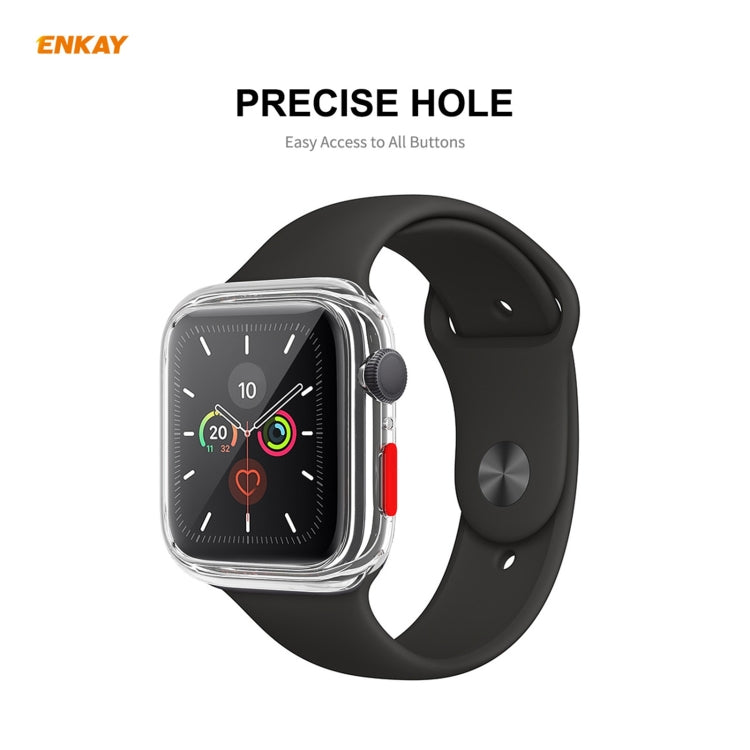 ENKAY Hat-prince Full Coverage TPU Case + Tempered Glass Protector for Apple Watch Series 6 / 5 / 4 / SE 40mm, For Apple Watch Series 6 / 5 / 4 / SE 40mm