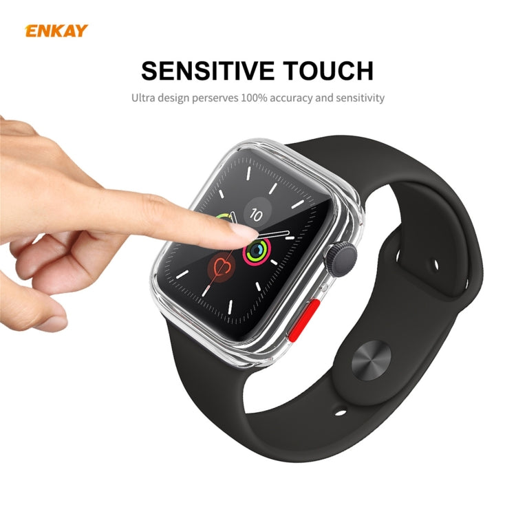 ENKAY Hat-prince Full Coverage TPU Case + Tempered Glass Protector for Apple Watch Series 6 / 5 / 4 / SE 40mm, For Apple Watch Series 6 / 5 / 4 / SE 40mm