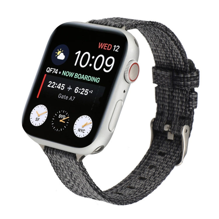 Woven Canvas Nylon Wrist Strap Watch Band, For Series 7 41mm / 6 & SE & 5 & 4 40mm / 3 & 2 & 1 38mm, For Series 7 45mm / 6 & SE & 5 & 4 44mm / 3 & 2 & 1 42mm