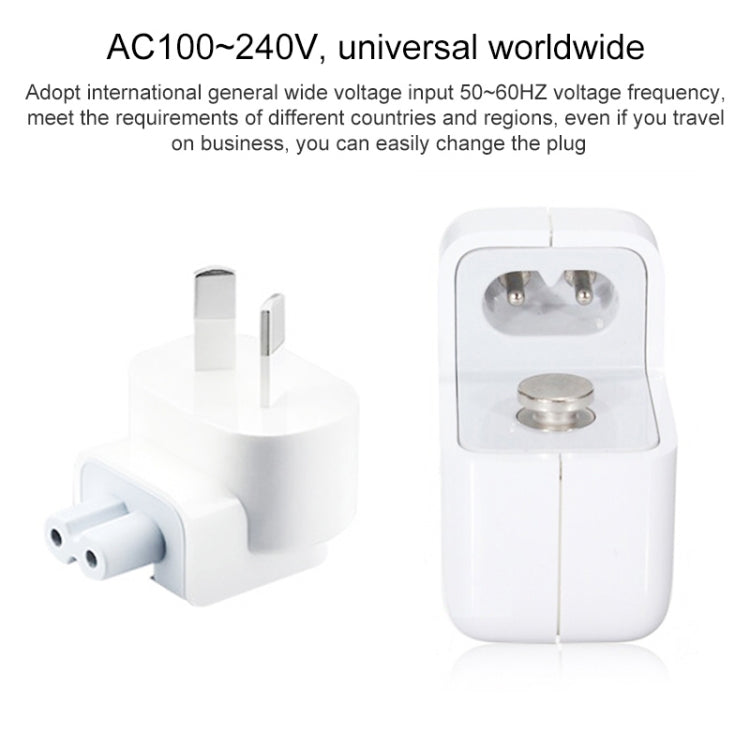 Chargeur de voyage USB 12 W pour iPad, iPod et iPhone, prise AU