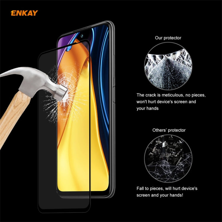 5 PCS ENKAY Hat-Prince Full Glue 0.26mm 9H 2.5D Tempered Glass Full Coverage Film