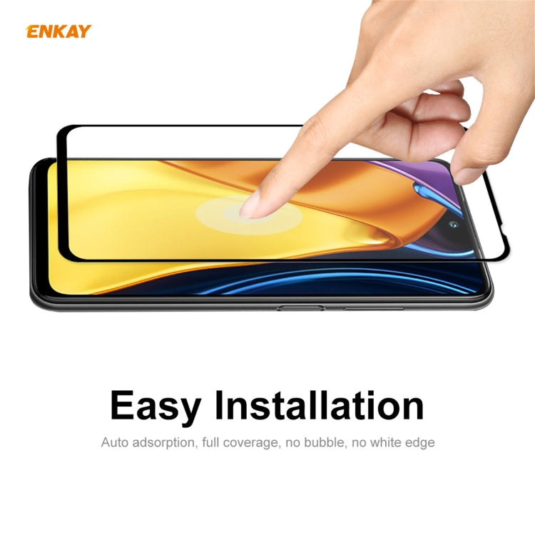 5 PCS ENKAY Hat-Prince Full Glue 0.26mm 9H 2.5D Tempered Glass Full Coverage Film