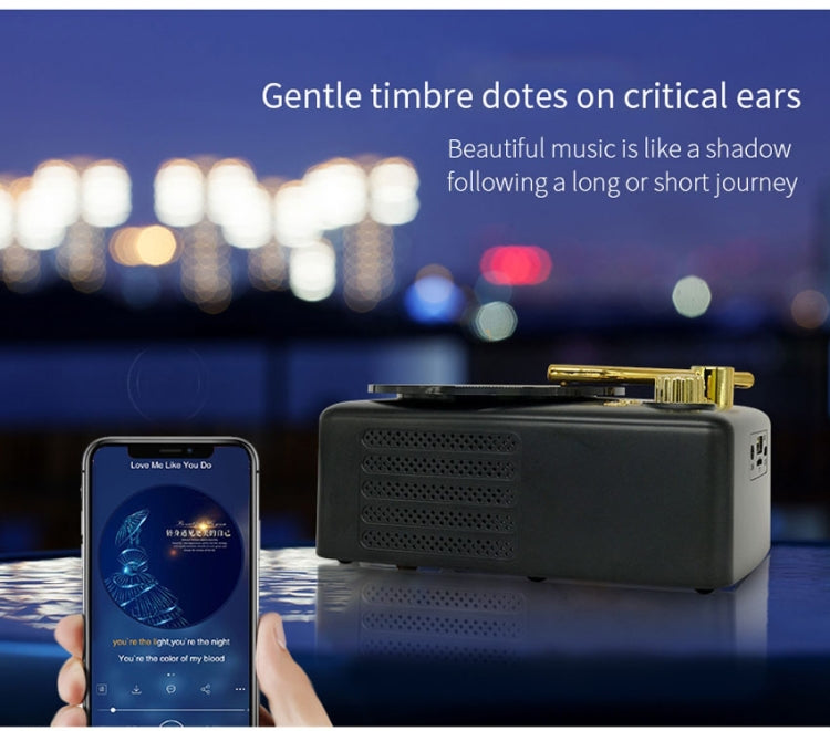 Retro Style Bluetooth Speaker, Built-in High-sensitivity FM Receiving Antenna, Long-Term Voyage, T12 (Red)