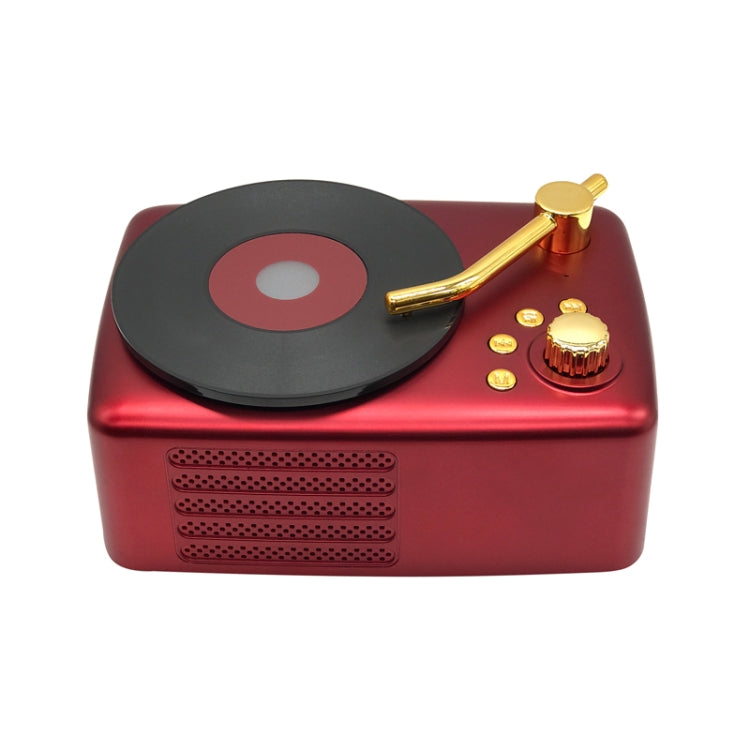 Retro Style Bluetooth Speaker, Built-in High-sensitivity FM Receiving Antenna, Long-Term Voyage, T12 (Red)