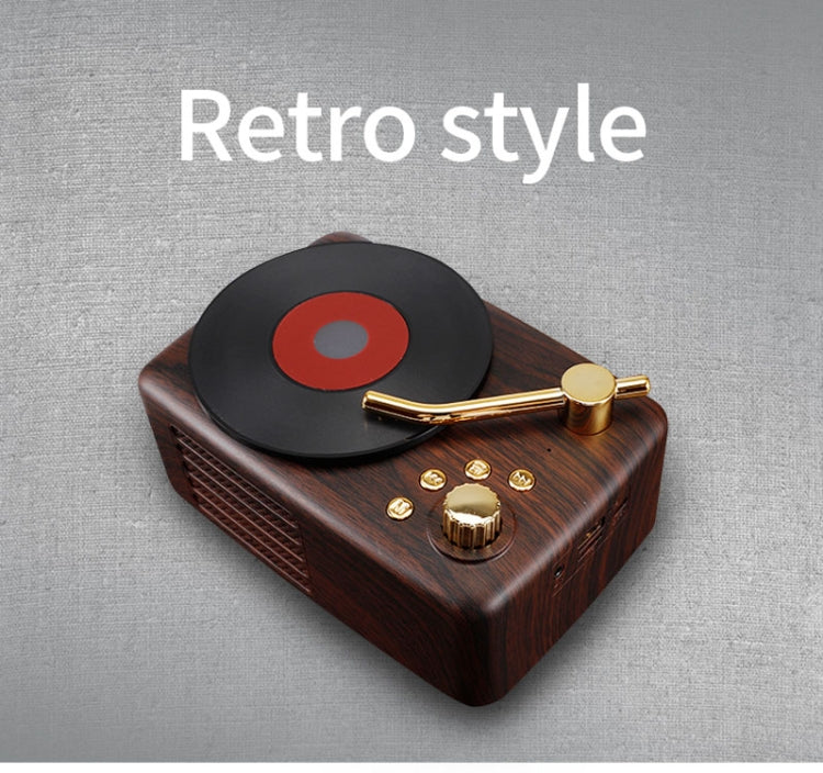 Retro Style Bluetooth Speaker, Built-in High-sensitivity FM Receiving Antenna, Long-Term Voyage, T12 (Red)