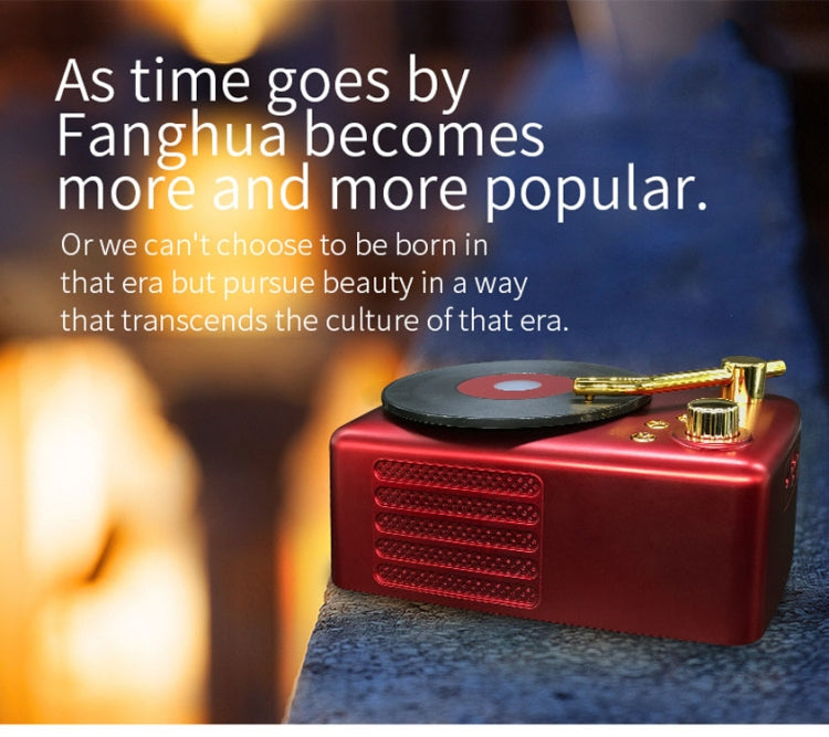 Retro Style Bluetooth Speaker, Built-in High-sensitivity FM Receiving Antenna, Long-Term Voyage, T12 (Red)