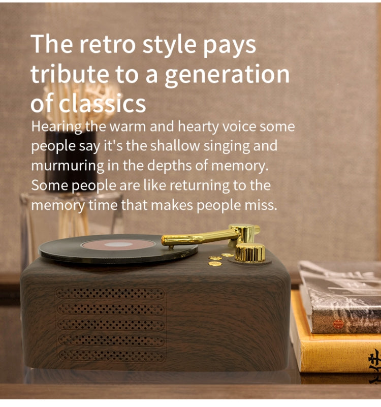 Retro Style Bluetooth Speaker, Built-in High-sensitivity FM Receiving Antenna, Long-Term Voyage, T12 (Red)