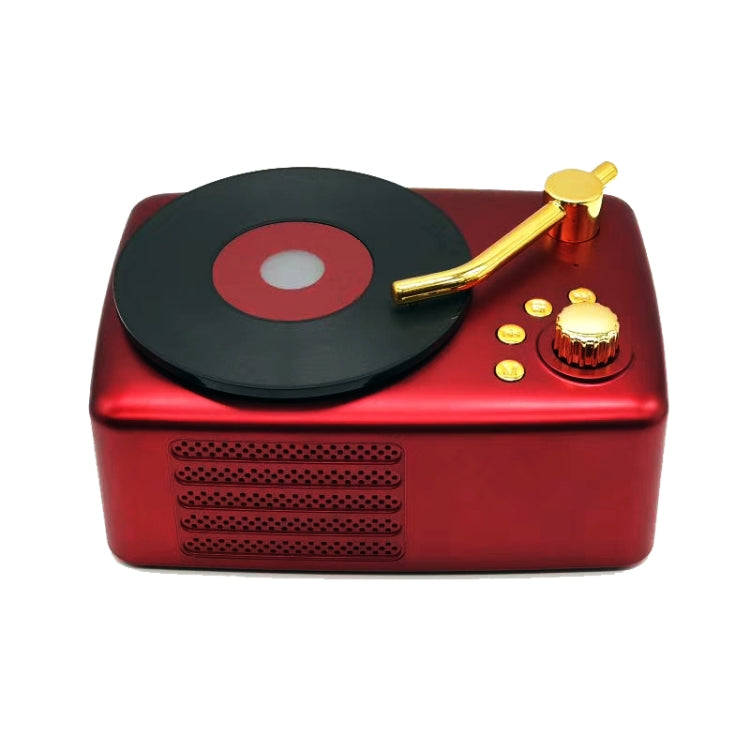 Retro Style Bluetooth Speaker, Built-in High-sensitivity FM Receiving Antenna, Long-Term Voyage, T12 (Red)