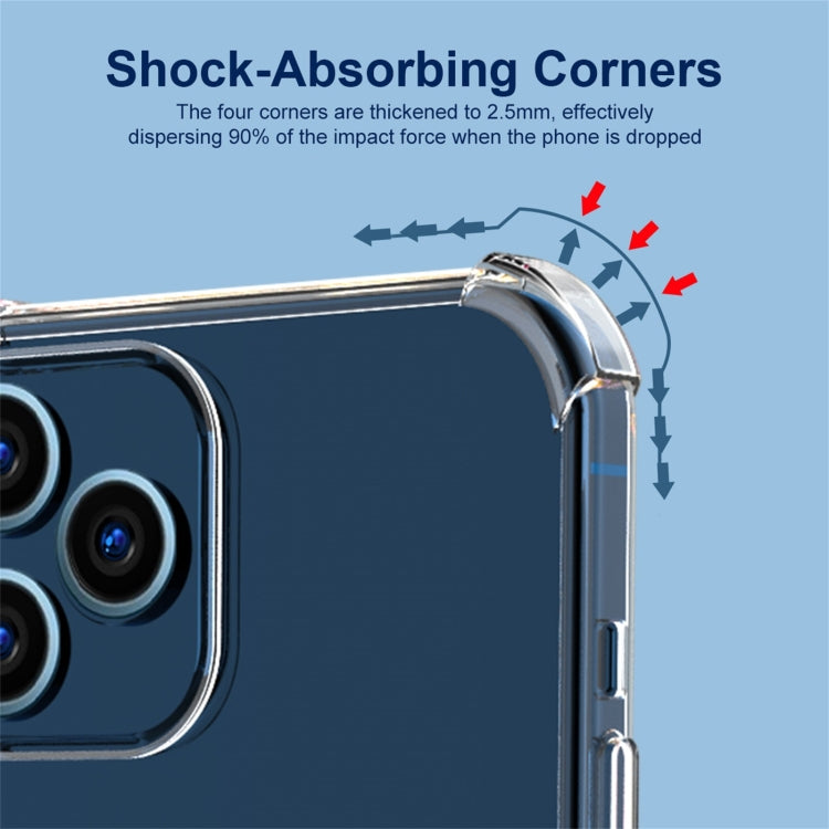 Hat-Prince ENKAY Clear TPU Shockproof Airbag Soft Case + Camera Lens Glass Film, For iPhone 12 Pro, For iPhone 12 Pro Max, For iPhone 12, For iPhone 12 mini, For iPhone 11 Pro, For iPhone 11 Pro Max, For iPhone 11