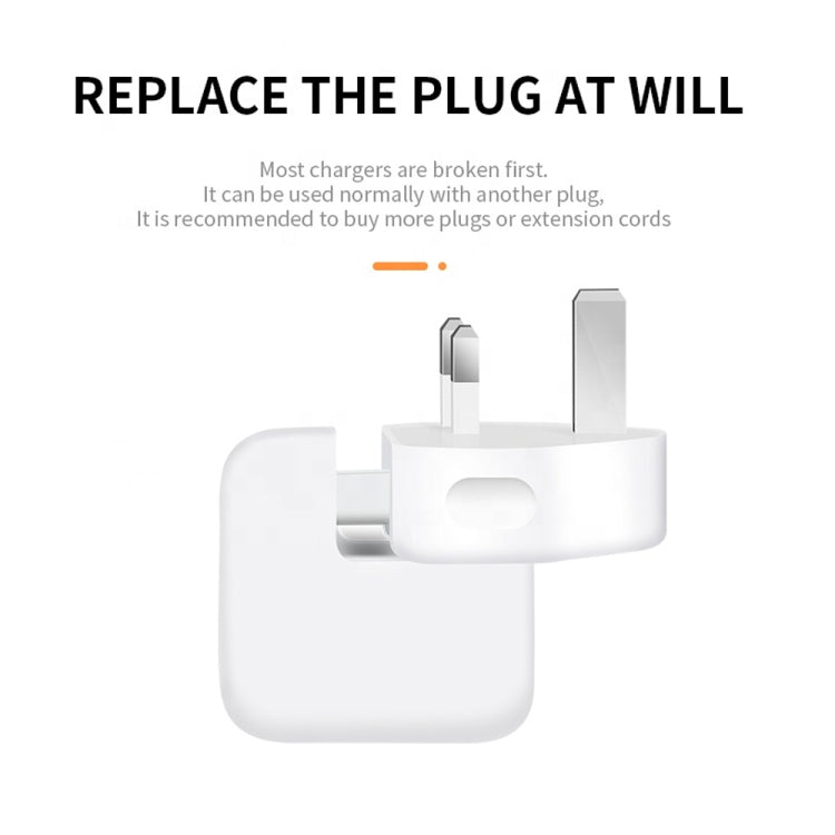Adaptateur secteur XJ01 2 pièces pour chargeur iPad 10 W 12 W et MacBook Series, prise britannique