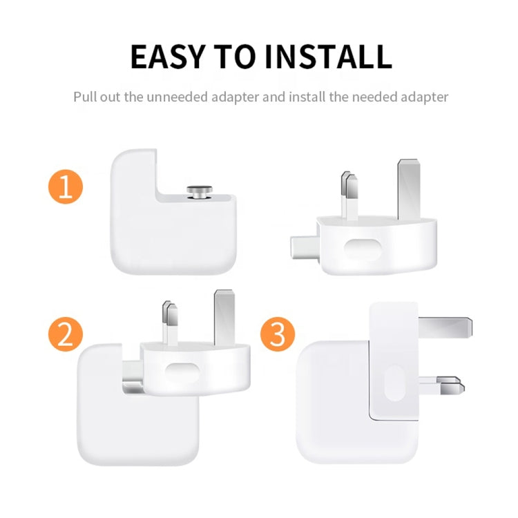 Adaptateur secteur XJ01 2 pièces pour chargeur iPad 10 W 12 W et MacBook Series, prise britannique