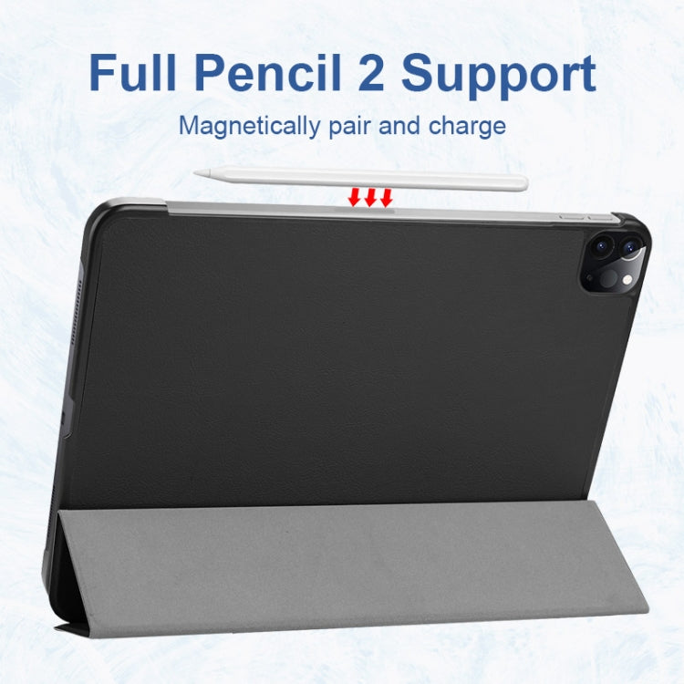 Étui en cuir PU antichoc ENKAY 3 volets avec support et fonction veille/réveil pour iPad Pro 11 (2021/2020) et iPad Pro 11 (2022/2021/2020)