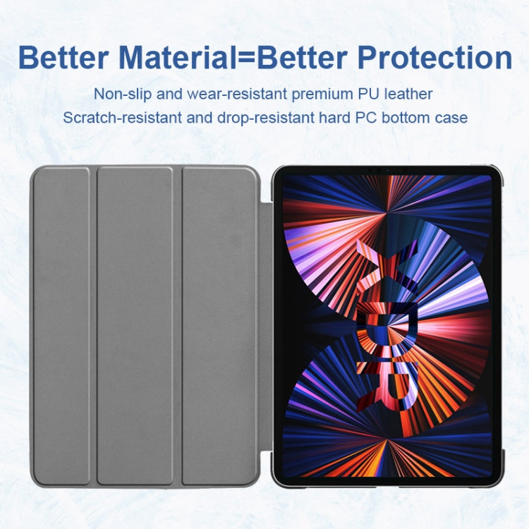 Étui en cuir PU antichoc ENKAY 3 volets avec support et fonction veille/réveil pour iPad Pro 11 (2021/2020) et iPad Pro 11 (2022/2021/2020)