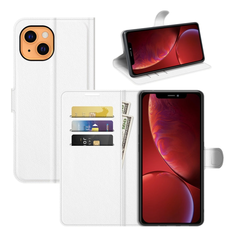For iPhone 13 Litchi Texture Horizontal Flip Protective Case with Holder & Card Slots & Wallet, For iPhone 13