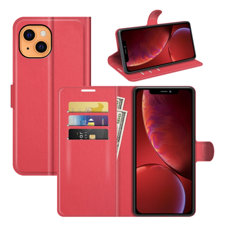 For iPhone 13 Litchi Texture Horizontal Flip Protective Case with Holder & Card Slots & Wallet, For iPhone 13