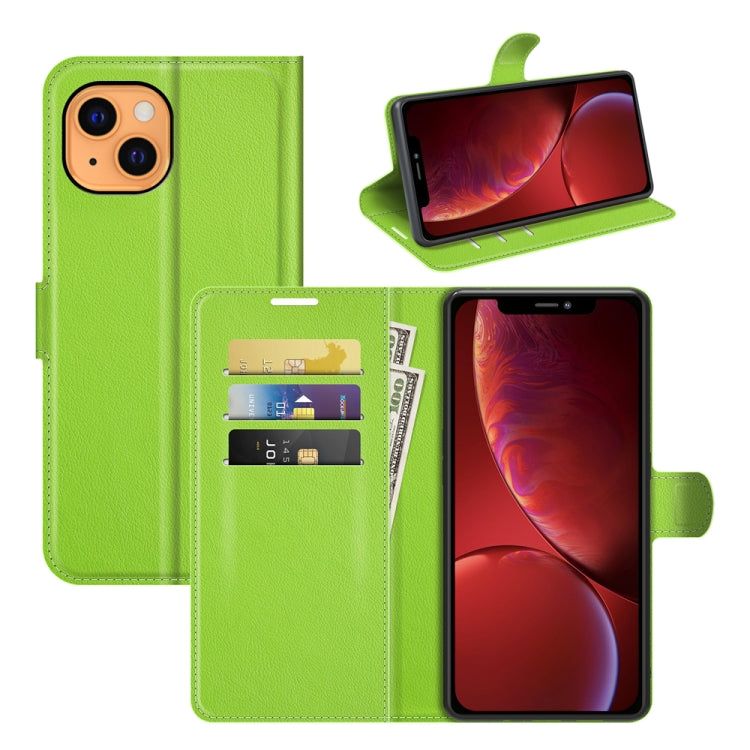 For iPhone 13 Litchi Texture Horizontal Flip Protective Case with Holder & Card Slots & Wallet, For iPhone 13