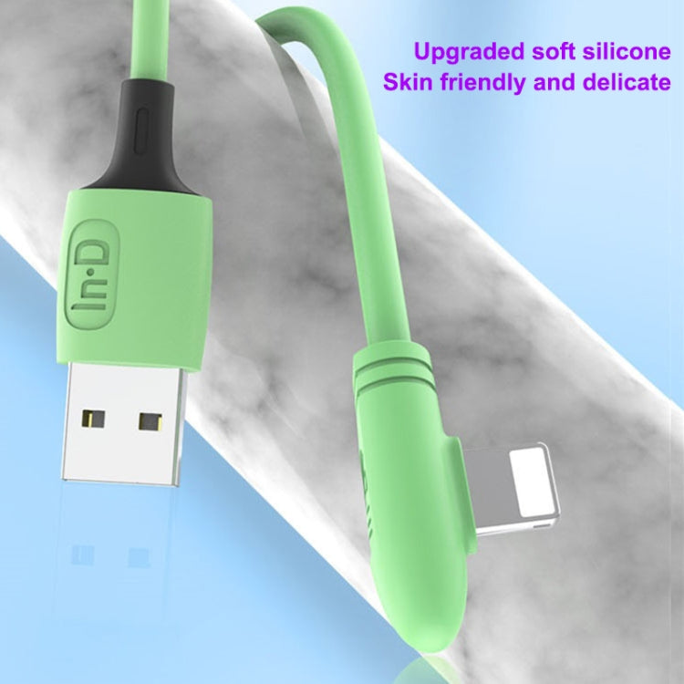ENKAY Hat-Prince ENK-CB210 2.4A USB to 8 Pin 90 Degree Elbow Silicone Data Sync Fast Charging Cable, Cable Length: 1.2m, 1.2m 2.4A Elbow