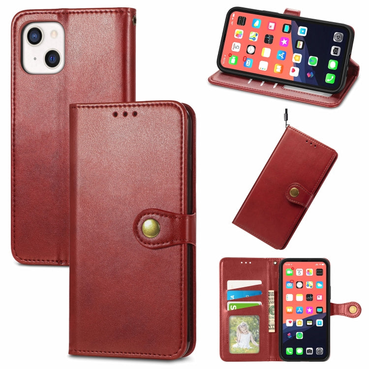 Solid Color Leather Buckle Phone Case with Lanyard & Photo Frame & Card Slot & Wallet & Stand Function