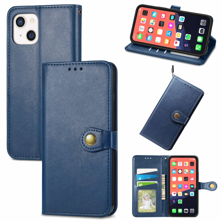 Solid Color Leather Buckle Phone Case with Lanyard & Photo Frame & Card Slot & Wallet & Stand Function