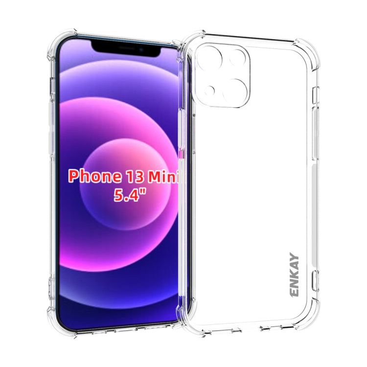 Hat-Prince ENKAY Clear TPU Shockproof Soft Case Drop Protection Cover, For iPhone 13 mini, For iPhone 13, For iPhone 13 Pro, For iPhone 13 Pro Max