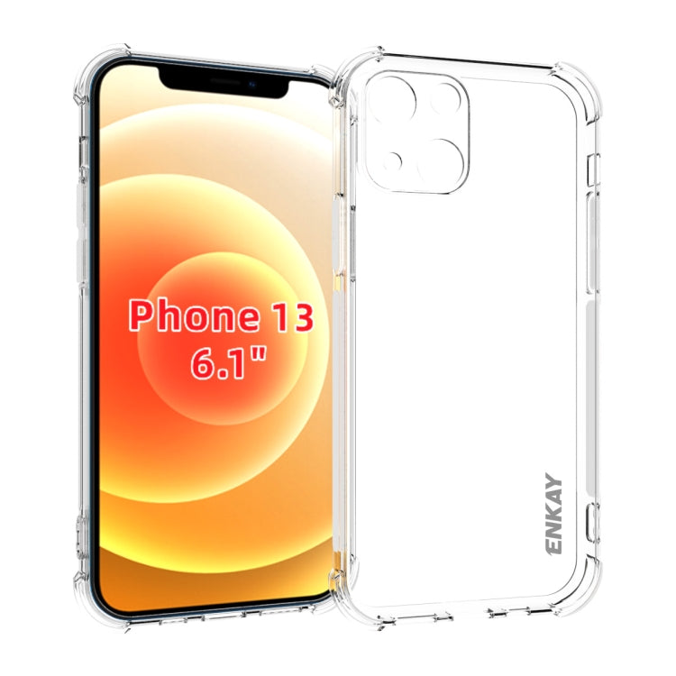 Hat-Prince ENKAY Clear TPU Shockproof Soft Case Drop Protection Cover, For iPhone 13 mini, For iPhone 13, For iPhone 13 Pro, For iPhone 13 Pro Max