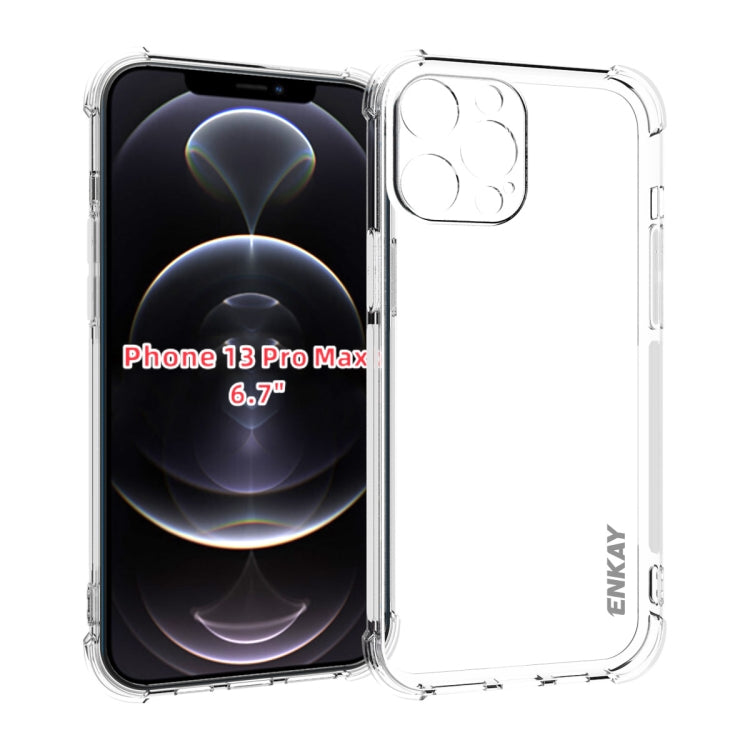 Hat-Prince ENKAY Clear TPU Shockproof Soft Case Drop Protection Cover, For iPhone 13 mini, For iPhone 13, For iPhone 13 Pro, For iPhone 13 Pro Max