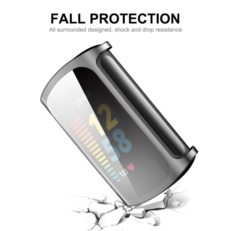 For Fitbit Charge 5 / Charge 6 ENKAY Hat-Prince Full Coverage Transparent Soft Case TPU HD Clear Cover