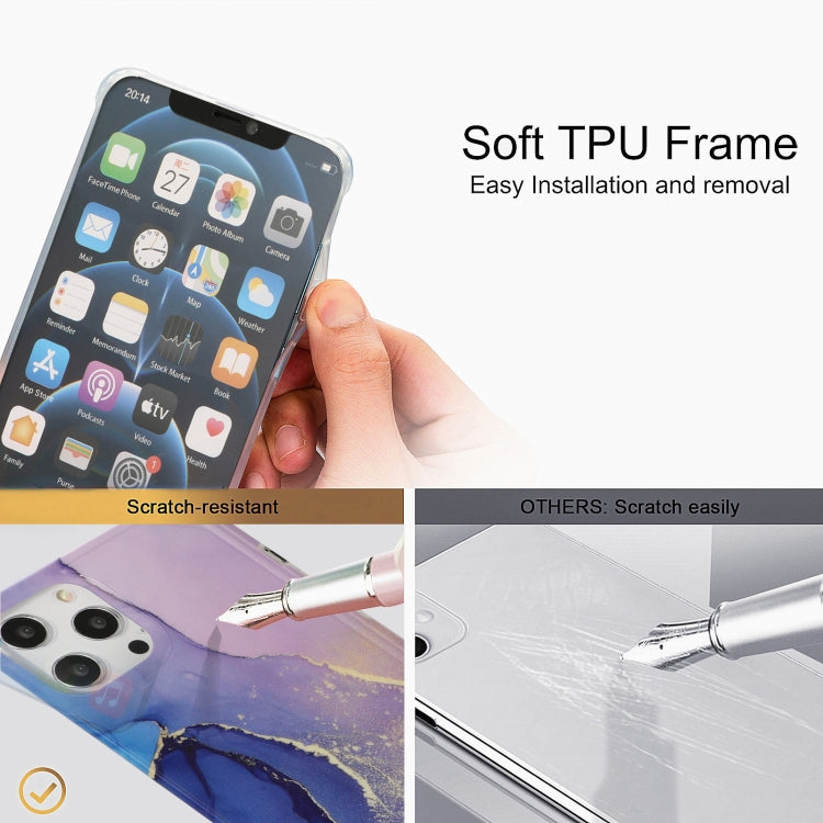 Four Corners Shocproof Flow Gold Marble IMD Back Cover Case