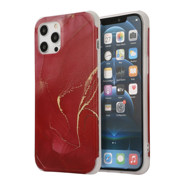 Four Corners Shocproof Flow Gold Marble IMD Back Cover Case