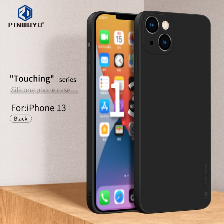 PINWUYO Touching Series Liquid Silicone TPU Shockproof Case, For iPhone 13, For iPhone 13 Pro, For iPhone 13 Pro Max