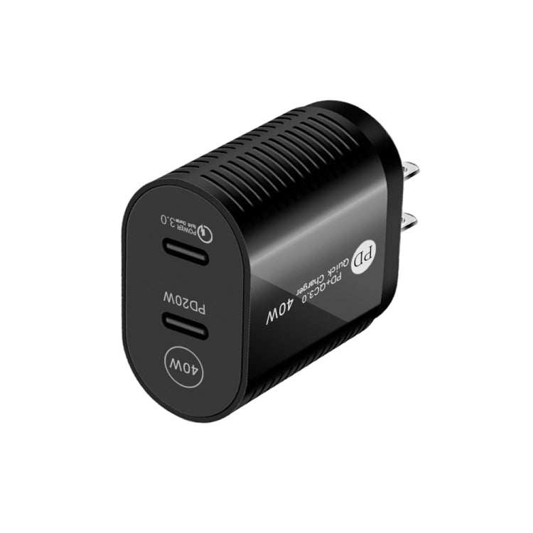 Chargeur rapide 40 W double port PD/Type-C pour iPhone/iPad, prise US