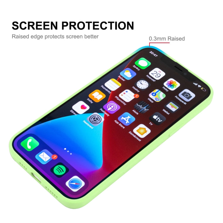 Coque de protection antichoc en silicone liquide Hat-Prince ENKAY + film de protection en verre trempé à couverture complète pour iPhone 13