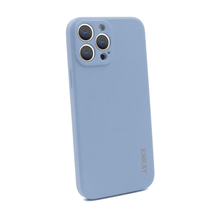 Coque de protection antichoc en silicone liquide Hat-Prince ENKAY + film de protection en verre trempé à couverture complète pour iPhone 13 Pro