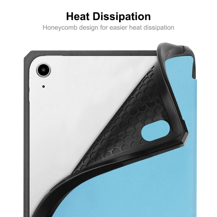 Étui à rabat horizontal en cuir PU et TPU ENKAY Custer avec support pliable en trois parties, fonction veille/réveil et porte-stylo pour iPad mini 2024/mini 6, pour iPad mini 6 2021