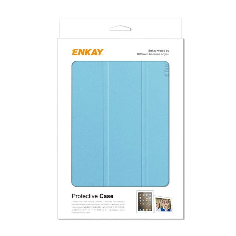Étui à rabat horizontal en cuir PU et TPU ENKAY Custer avec support pliable en trois parties, fonction veille/réveil et porte-stylo pour iPad mini 2024/mini 6, pour iPad mini 6 2021