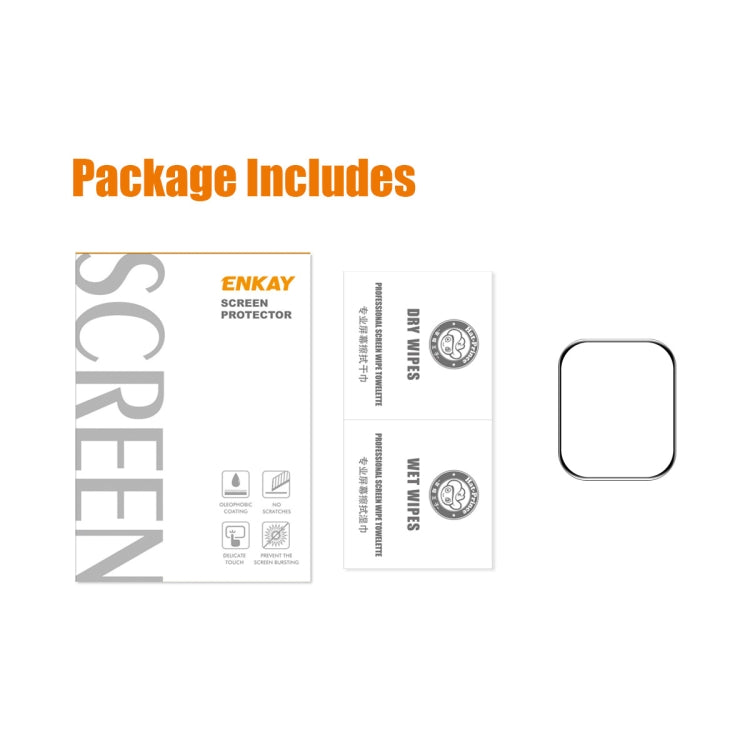 ENKAY Hat-Prince Case Friendly 3D Full Screen PET Curved Hot Bending HD Screen Protector Film For Apple Watch Series 7 41mm, 1 PC For Apple Watch Series 7 41mm, 2 PCS For Apple Watch Series 7 41mm, 5 PCS For Apple Watch Series 7 41mm�������������������...