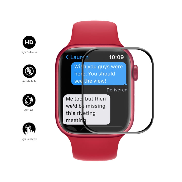 ENKAY Hat-Prince Case Friendly 3D Full Screen PET Curved Hot Bending HD Screen Protector Film For Apple Watch Series 7 41mm, 1 PC For Apple Watch Series 7 41mm, 2 PCS For Apple Watch Series 7 41mm, 5 PCS For Apple Watch Series 7 41mm�������������������...