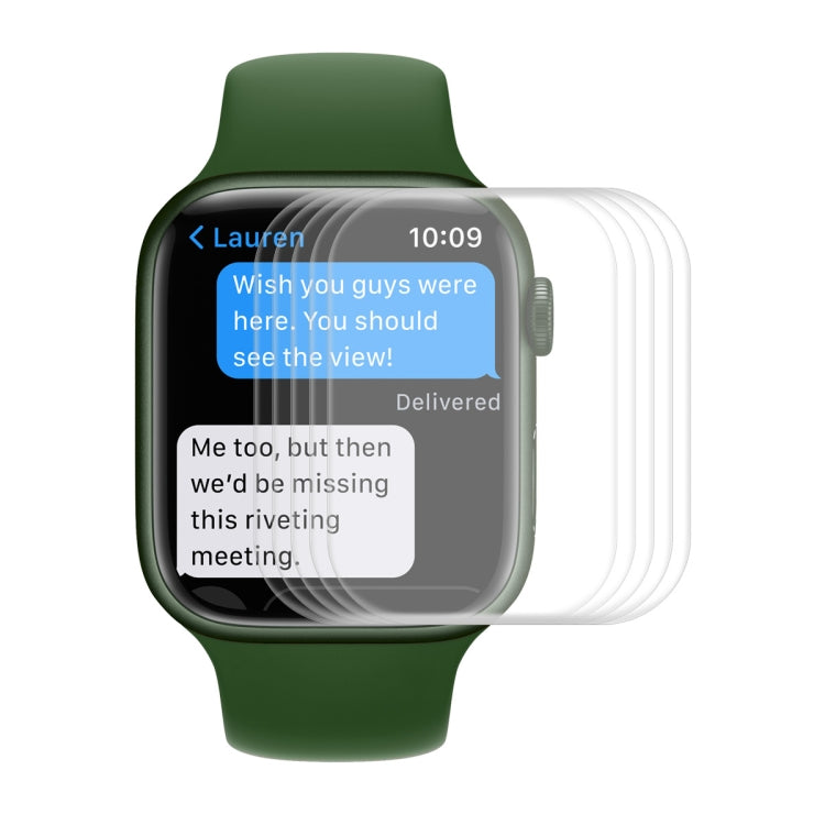 ENKAY Hat-Prince Case Friendly 3D Full Screen PET Curved Hot Bending HD Screen Protector Film For Apple Watch Series 7 45mm, 1 PC For Apple Watch Series 7 45mm, 2 PCS For Apple Watch Series 7 45mm, 5 PCS For Apple Watch Series 7 45mm�������������������...