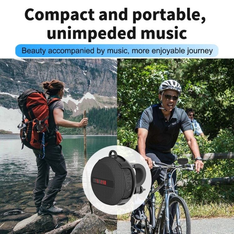 BT368 LED Digital Display Bluetooth Speaker Outdoor Portable IPX65 Waterproof Support Hands-free / TF Card
